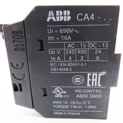 1SBN010140R1031 ABB AUXILIARY CONTACT BLOCK