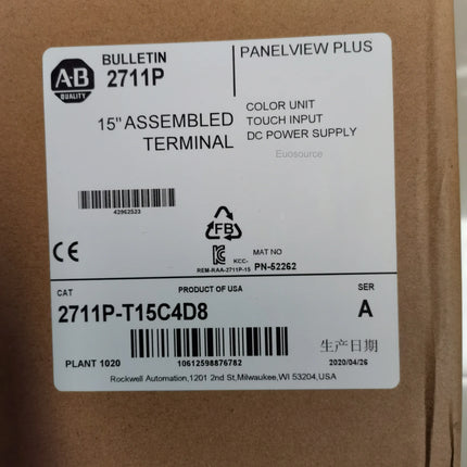 2711P-T15C4D8 Allen Bradley Touch Screen