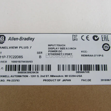 2711P-T7C22D8S Allen Bradley Touch Screen