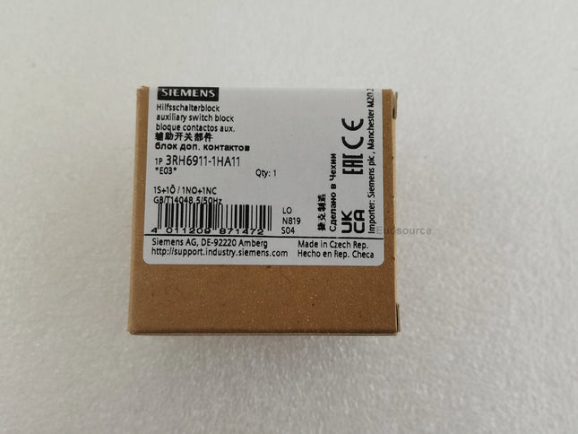 3RH6911-1HA11 Siemens Contactor