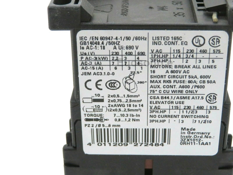 3RT1015-1AB01 Siemens Power Contactor