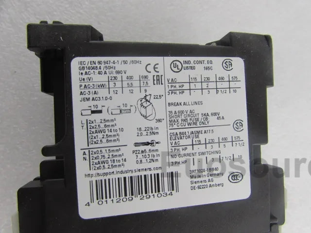 3RT1024-1BB40 Siemens Contactors