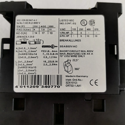 3RT1025-1AG20 Siemens Contactors