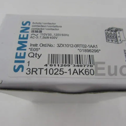 3RT1025-1AK60 Siemens Contactors