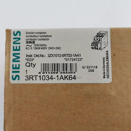 3RT1034-1AK64 Siemens Contactors