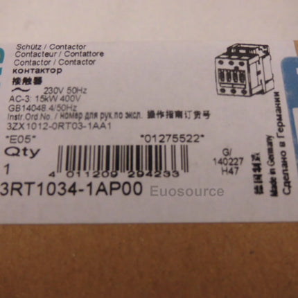 3RT1034-1AP00 Siemens Contactors
