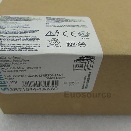 3RT1044-1AK60 Siemens Contactors