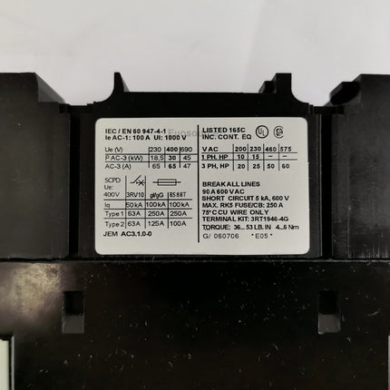 3RT1044-1AN24 Siemens SIRIUS 3RT Power Contactor