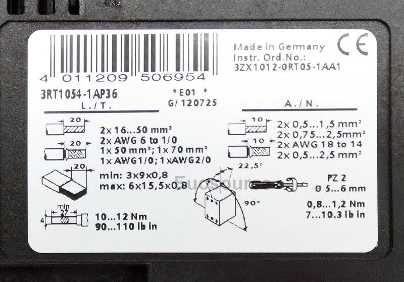 3RT1054-1AP36 Siemens Power Contactor