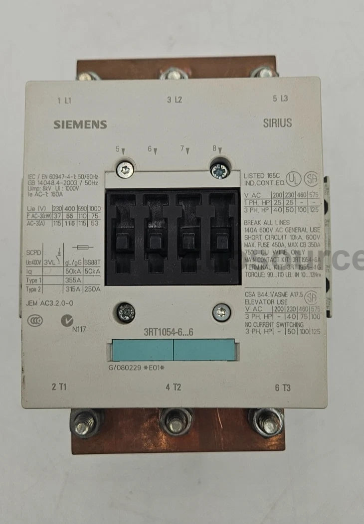 3RT1054-6AF36 Siemens Power Contactor