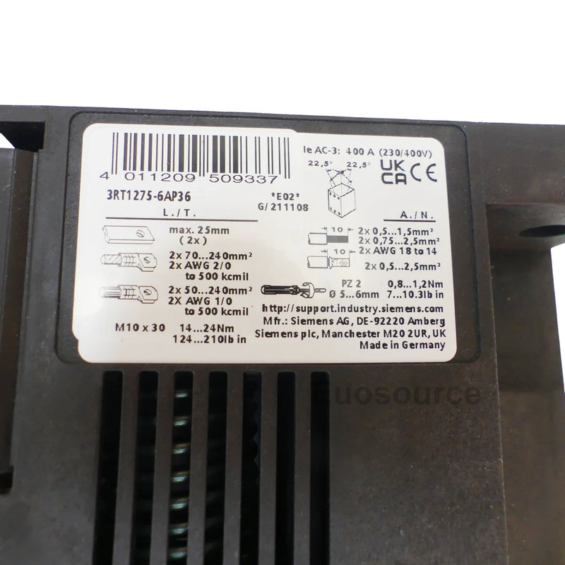 3RT1275-6AP36 Siemens Power Contactor