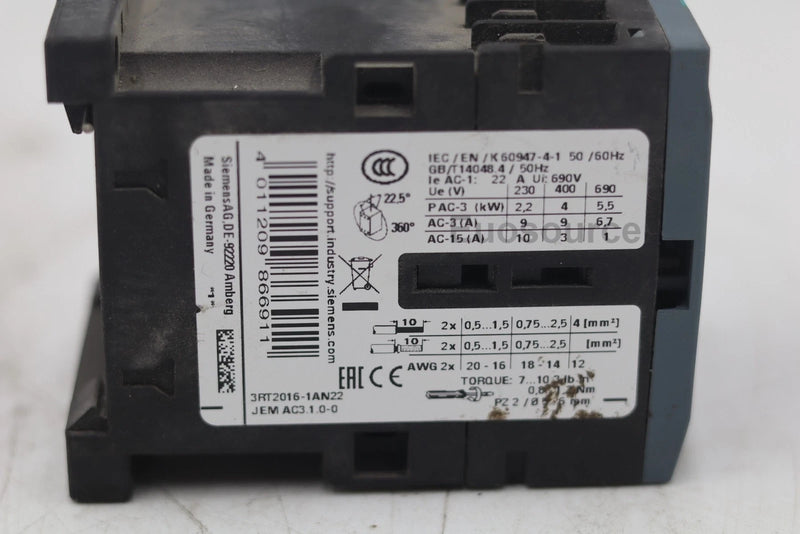 3RT2016-1AN22 Siemens Power Contactor