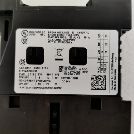 3RT2027-1BB40 Siemens Contactors