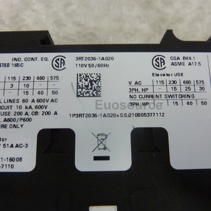 3RT2036-1AG20 Siemens Power Contactor