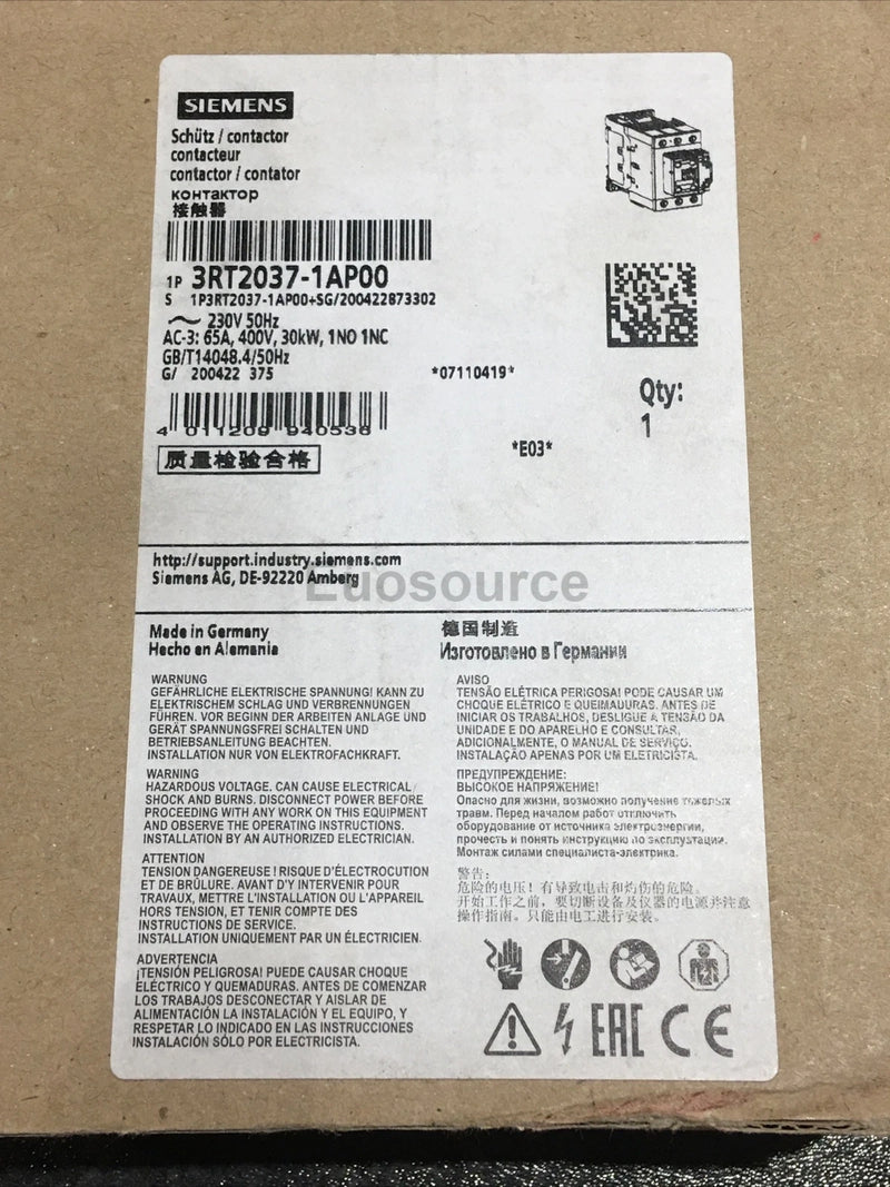 3RT2037-1AP00 Siemens Power Contactor