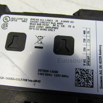 3RT2526-1AK60 Siemens Power Contactor