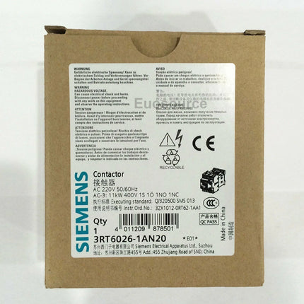 3RT6026-1AN20 Siemens Power Contactor