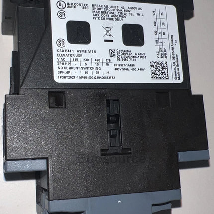 3RT6027-1AR60 Siemens Power Contactor