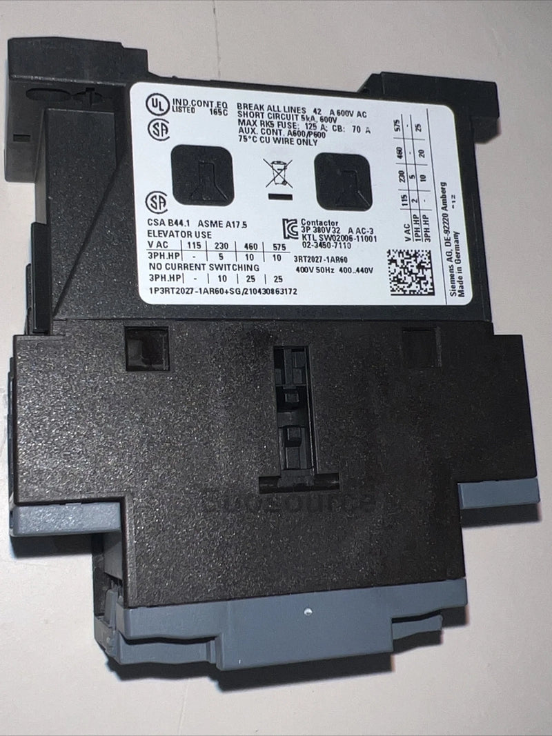 3RT6027-1AR60 Siemens Power Contactor