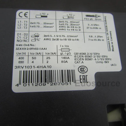 3RV1041-4HA10 Siemens Circuit Breaker