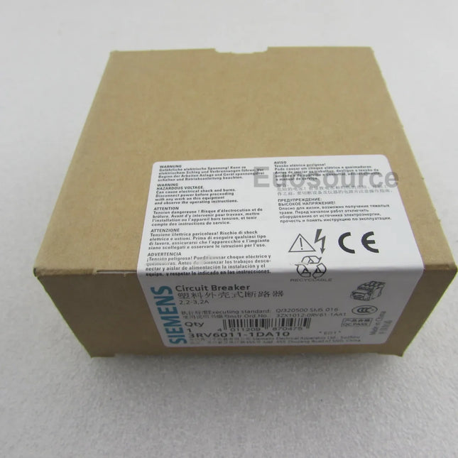 SIEMENS 3RV6011-1EA15 SIRIUS 3RV6 Motor Protection Circuit Breaker
