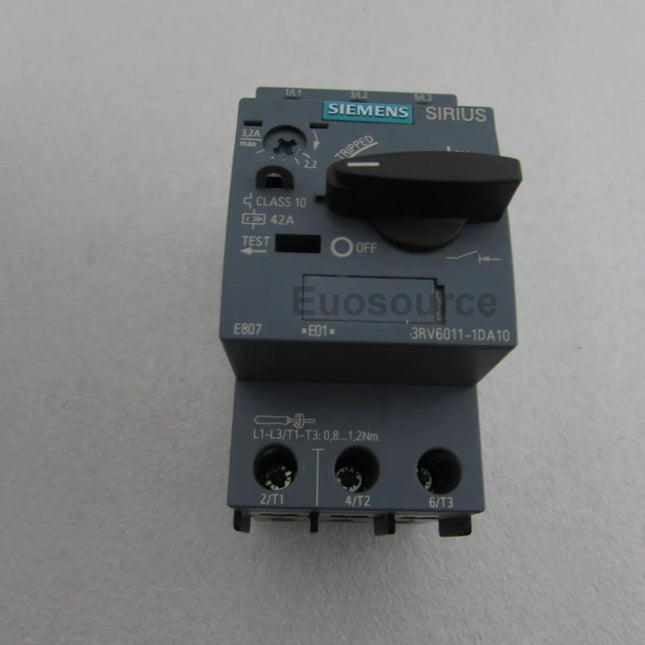 SIEMENS 3RV6011-1EA15 SIRIUS 3RV6 Motor Protection Circuit Breaker