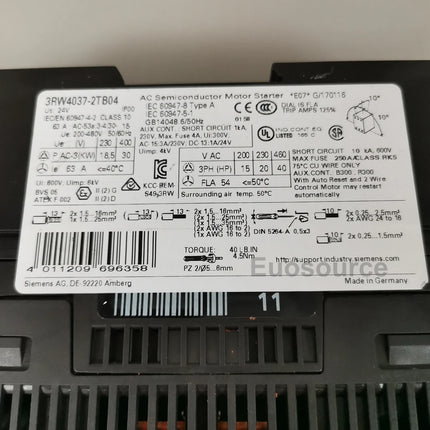 3RW4037-2TB05 Siemens Soft Starter