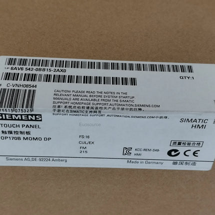 6AV6542-0BB15-2AX0 Siemens Touch Screen