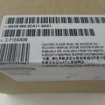 6AV6640-0CA11-0AX1 Siemens Touch Screen