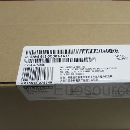 6AV6643-0CD01-1AX1 Siemens Touch Screen