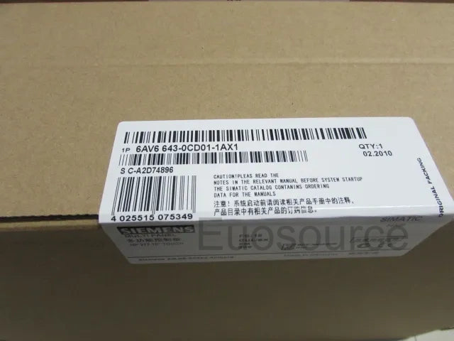 6AV6643-0CD01-1AX1 Siemens Touch Screen