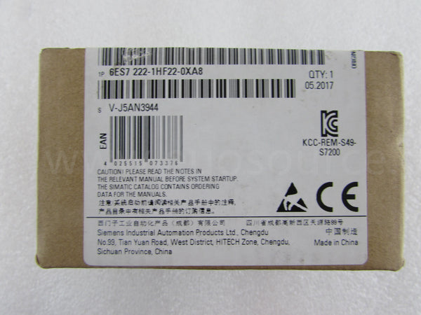 6ES7222 1HF22 0XA8 Simatic Compact CPU Module PLC original 6ES7222