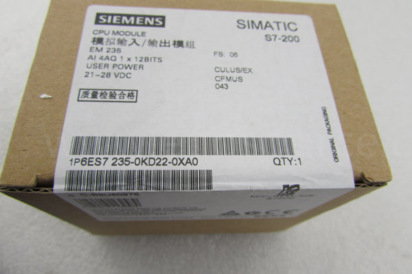 6ES7235 0KD22 0XA0 Simatic Compact CPU Module PLC original 6ES7235