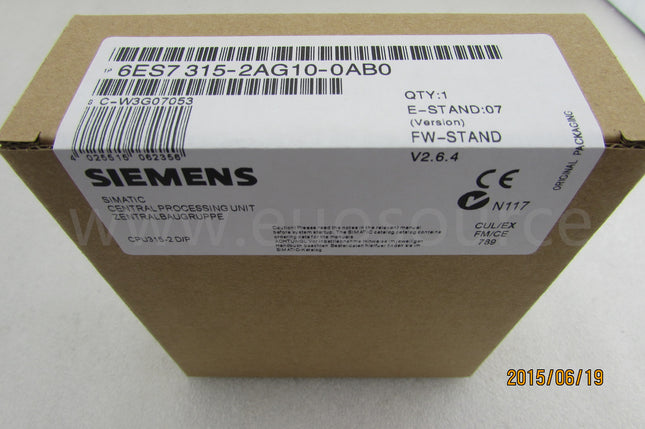 6ES7315-2AG10-0AB0 Simatic Compact CPU Module PLC original 6ES7315