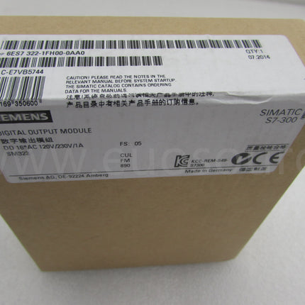 6ES7322-1FH00-0AA0 Simatic Compact CPU Module PLC original 6ES7322