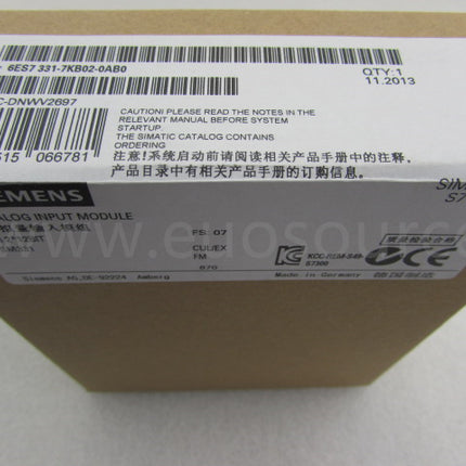 6ES7331 7KB02 0AB0 Simatic Compact CPU Module PLC original 6ES7331