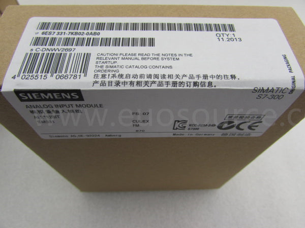 6ES7331 7KB02 0AB0 Simatic Compact CPU Module PLC original 6ES7331