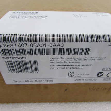 6ES7407 0RA01 0AA0 Simatic Compact CPU Module PLC original 6ES7407