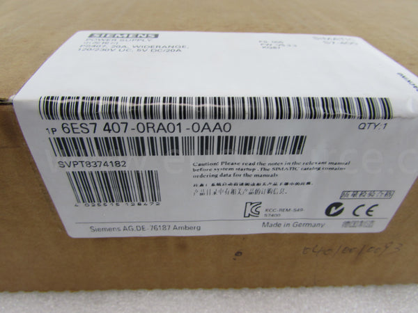 6ES7407 0RA01 0AA0 Simatic Compact CPU Module PLC original 6ES7407