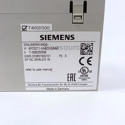 6FC5111-0AA10-0AA0 Siemens SINUMERIK Control Module