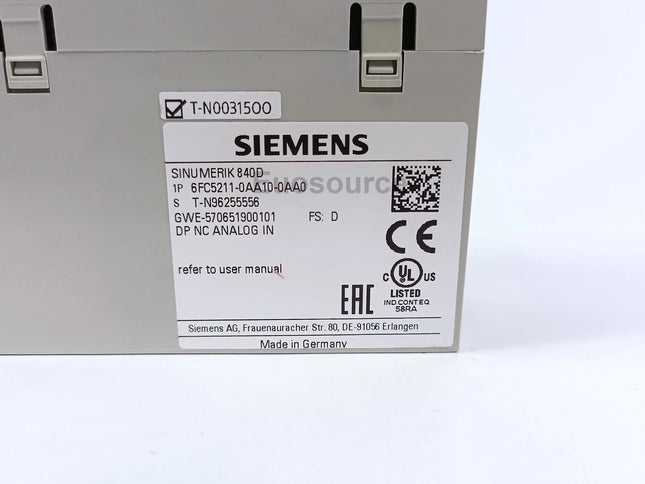 6FC5111-0AA10-0AA0 Siemens SINUMERIK Control Module