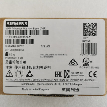 6SE6400-0AP00-0AA1 Siemens Frequency Converter