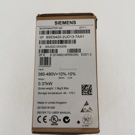 6SE6420-2UD13-7AA1 Siemens Inverter