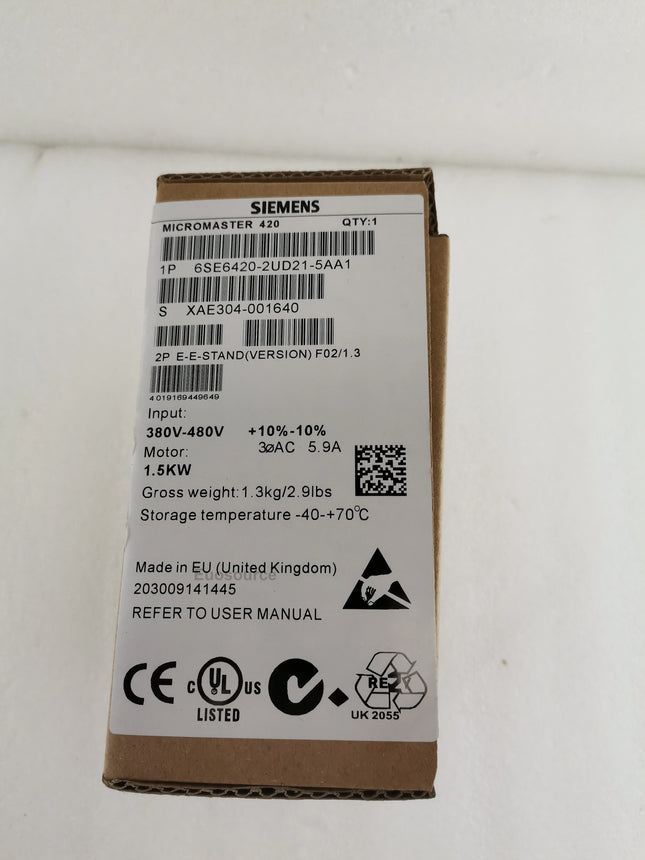 6SE6420-2UD21-5AA1 Siemens Inverter