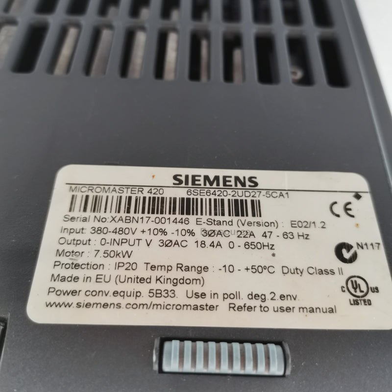 6SE6420-2UD27-5CA1 Siemens Inverter