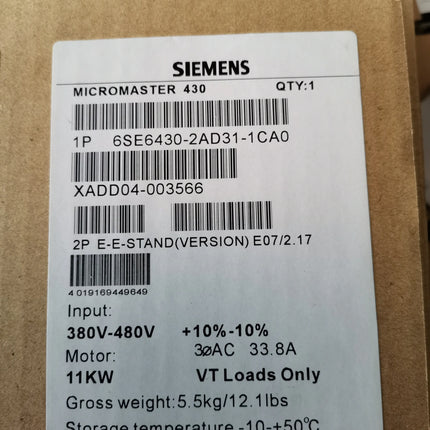 6SE6430-2AD31-1CA0 Siemens Frequency Converter