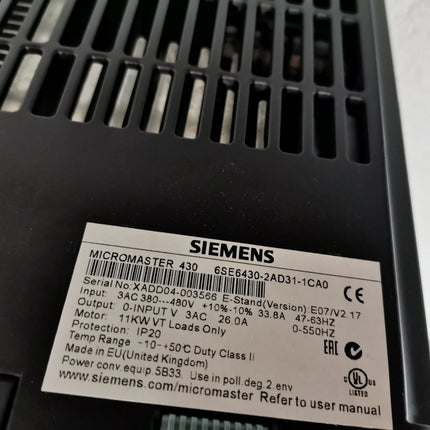6SE6430-2AD31-1CA0 Siemens Frequency Converter