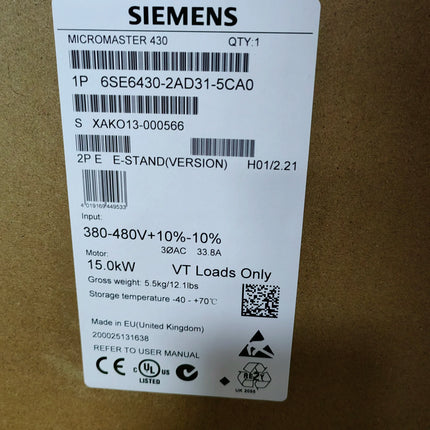 6SE6430-2AD31-5CA0 Siemens Frequency Converter