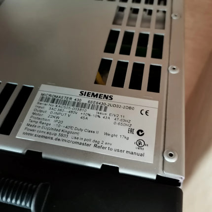 6SE6430-2UD32-2DB0 Siemens Frequency Converter
