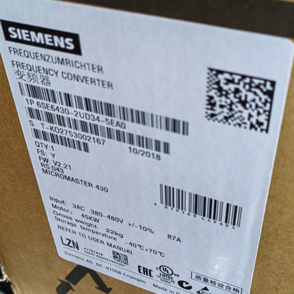 6SE6430-2UD34-5EA0 Siemens Frequency Converter